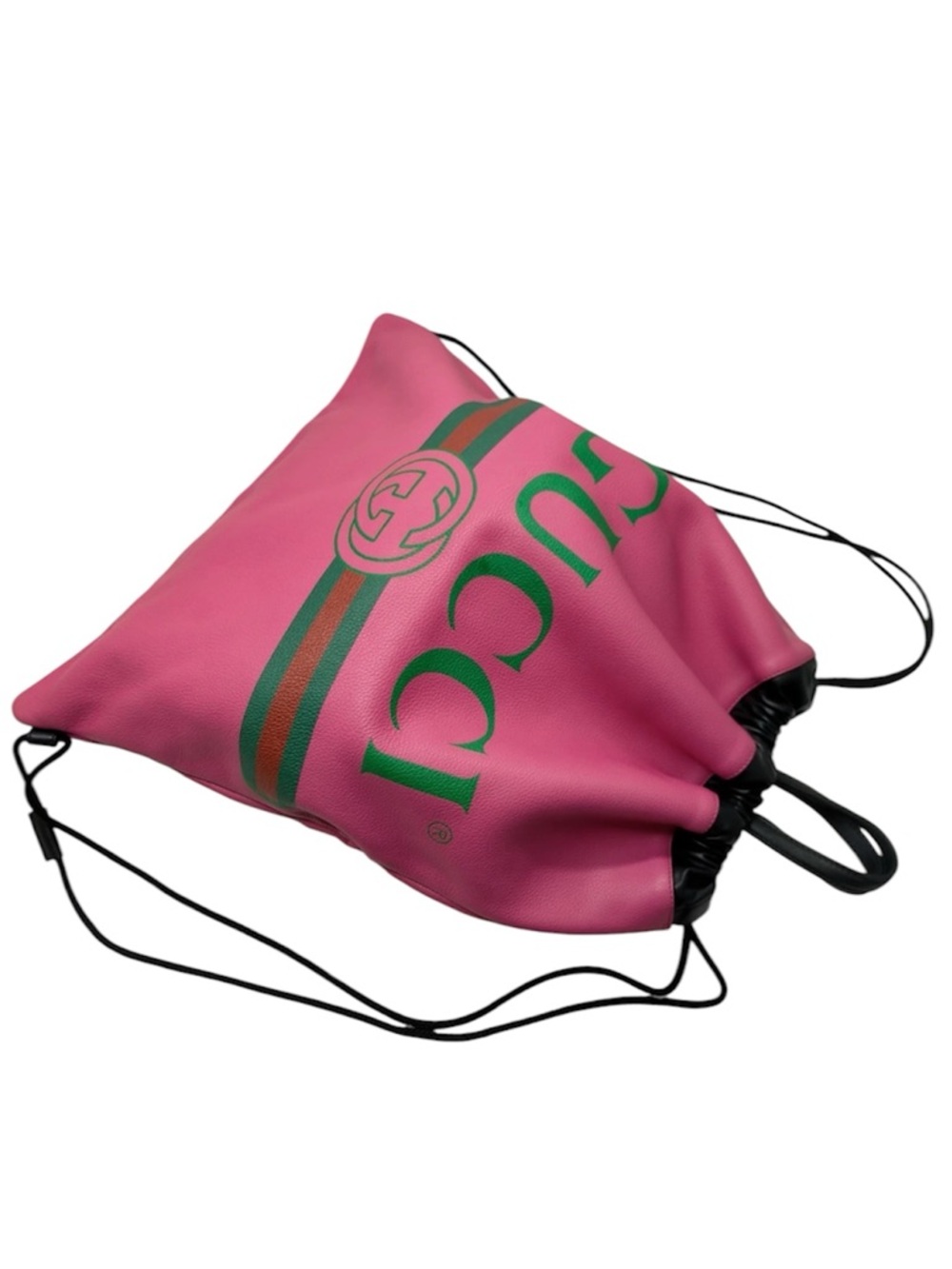 Gucci Web Logo Drawstring Backpack Pink - Picture 4 of 8